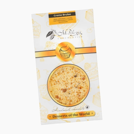 Creme Brulee - Biała czekolada z wanilią i karmelizowanym cukrem trzcinowym 50g